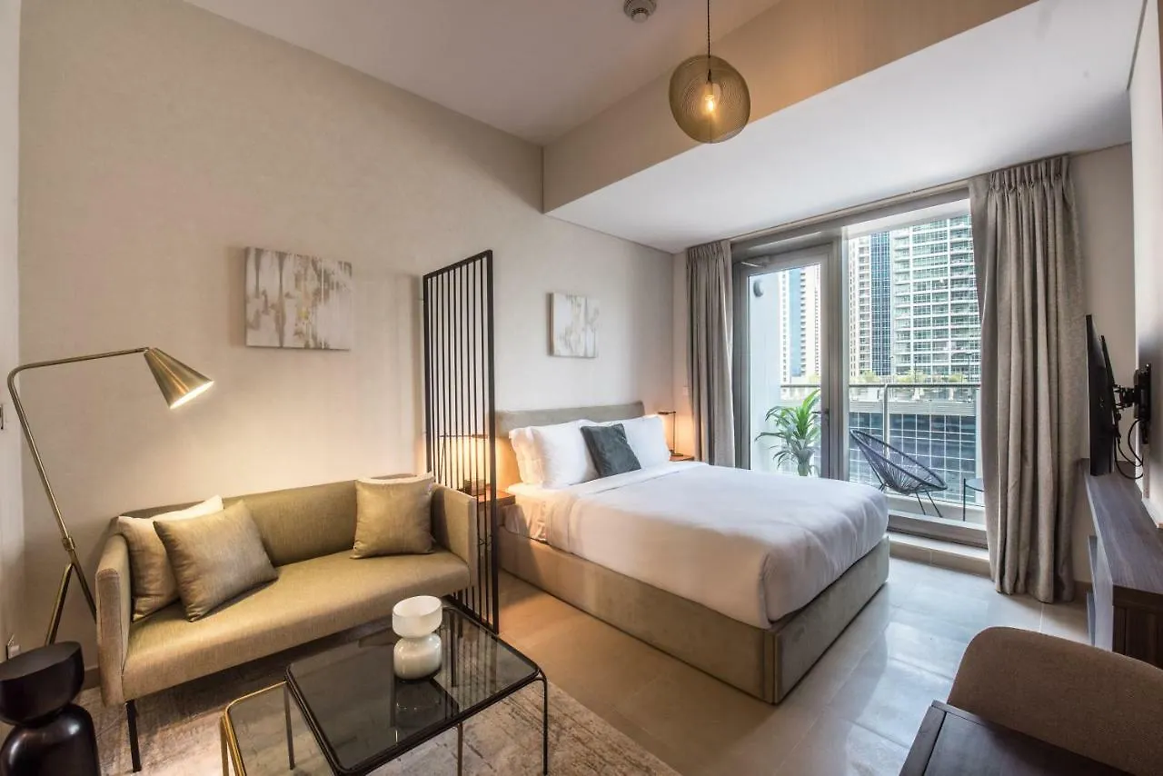 公寓 Fantastay - Luxury Studio Sparkle Tower Dubai Marina 阿拉伯联合酋长国